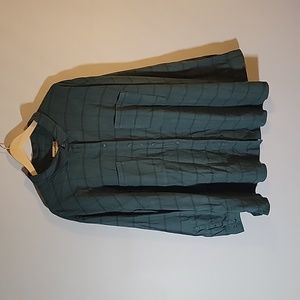 Ava & Viv Plus Size Plaid Flannel Button Down 3X GUC green teal